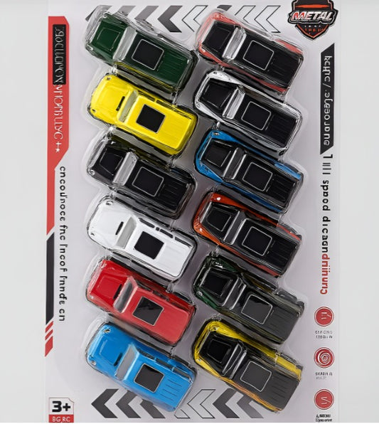 12-Pack Die-Cast Metal SUV Toy Cars Set